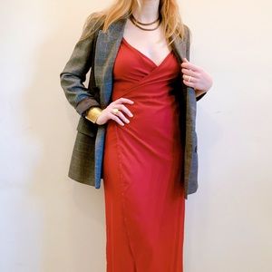 ASOS burgundy wrap dress